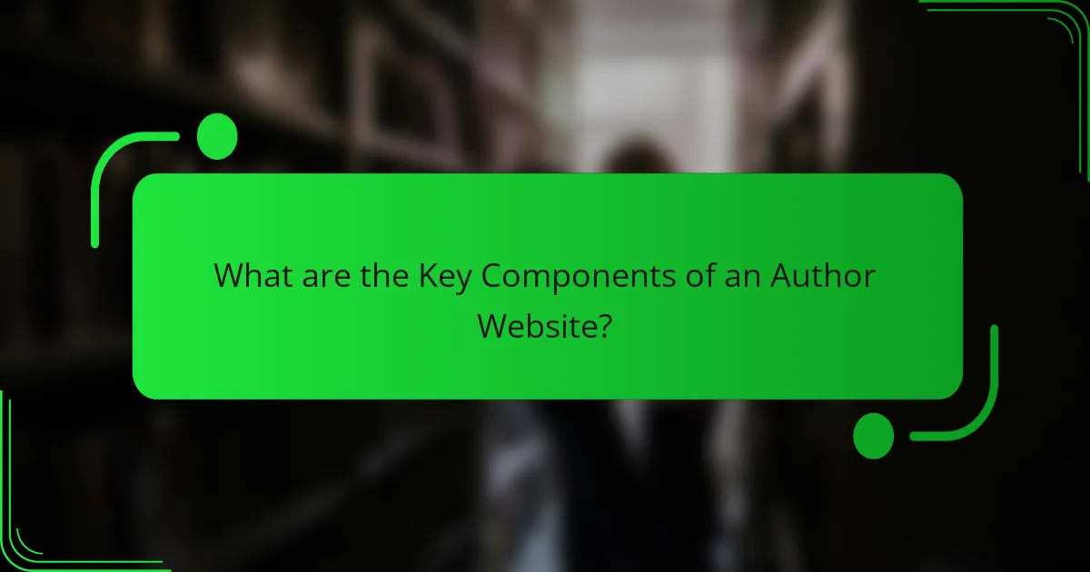 What are the Key Components of an Author Website?