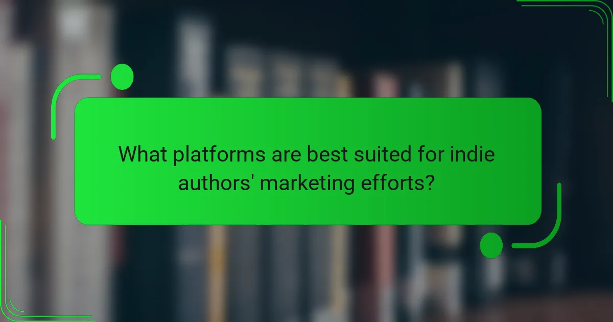 What platforms are best suited for indie authors' marketing efforts?