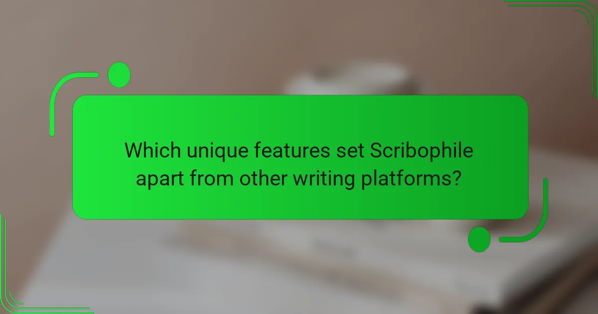 Which unique features set Scribophile apart from other writing platforms?